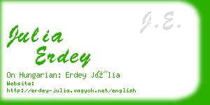 julia erdey business card